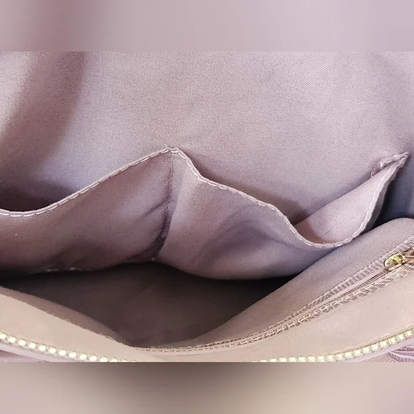 Bebe Fabiola Stamped Lizard Dome Satchel  Pink NEW - Picture 10 of 12